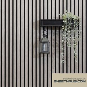 Light Grey Acoustic Slat Wall Panel – 2400x600x21mm – Pack of 2