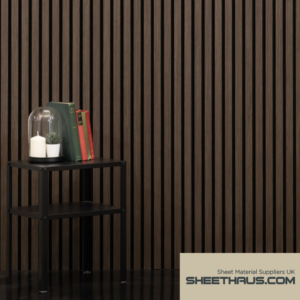 Walnut Acoustic Slat Wall Panel – 2400x600x21mm – Pack of 2